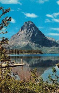 MT, Montana BOAT LAUNCH & DOCK~TWO MEDICINE LAKE Mt Sinopah *2* Chrome Postcards