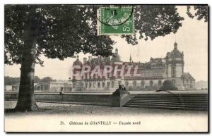 Old Postcard Chateau de Chantilly North Facade