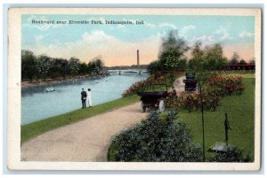 1921 Scenic View Boulevard Riverside Park Indianapolis Indiana Vintage Postcard