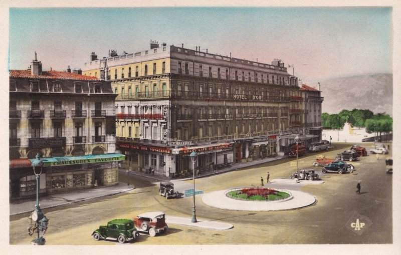 Place de la Republique Valence French Early Colour Glossy Postcard