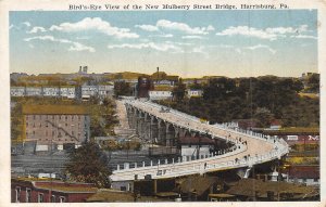 Mulberry Street Bridge Harrisburg Pennsylvania 1922 postcard