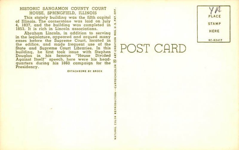 Historic Sangamon County Court House Springfield, Illinois USA 