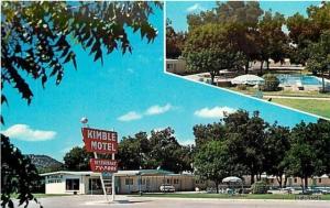 JUNCTION, TEXAS Roadside Kimble Motel Walcott & Son 7393 postcard