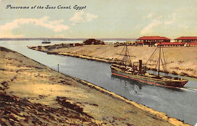 Panorama Suez Canal Egypt, Egypte, Africa Unused 