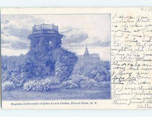 Pre-1907 JOHN LEWIS CHILDS PAGODA Long Island - Floral Park - Queens NY hp9930