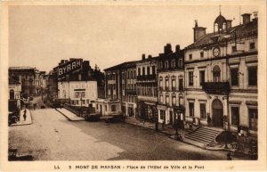 CPA Mont de Marsan Place de l'Hotel de Ville et le Pont (1263566)