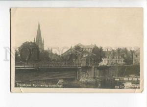 271139 NORWAY Trondheim city bridge cathedral photo postcard