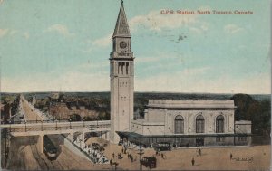 Postcard of CPR Railroad Station North Toronto Canada