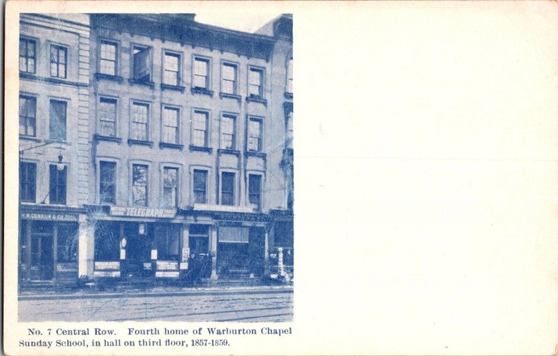 No. 7 Central Row, Fourth Home of Warburton Chapel Hartford CT Vtg Postcard P42