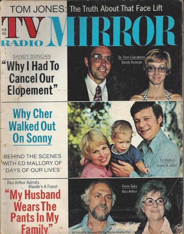 TV Radio MIRROR February 1973 Vintage Magazine - Tom Jones, Sonny and Cher