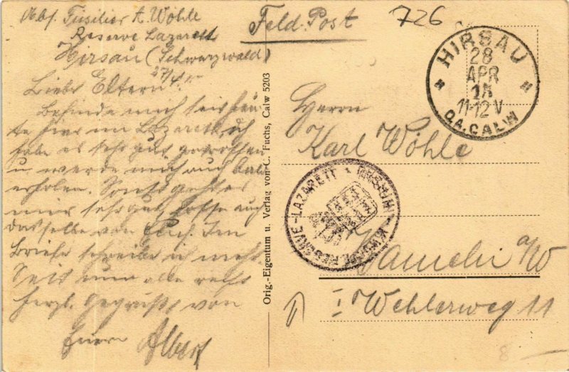 CPA AK Hirsau Sanatorium von Dr.Romer GERMANY (932911)