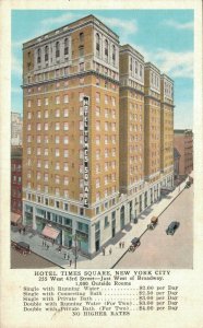 USA Hotel Times Square New York City Vintage Postcard 07.53