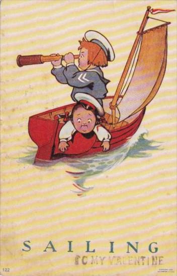 Humour Young Boys Sailing 1907