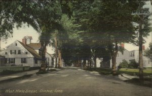 Clinton CT West Main St. c1910 Postcard