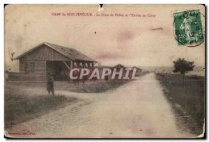 Old Postcard Camp Wood the bishop of the police station and Army camp Entree