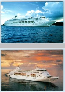 2 Postcards PRINCESS CRUISES Ships Star Princess & Crown Princess 4x6