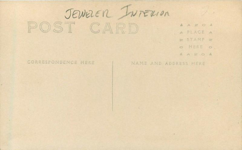 c1910 RPPC; Interior of H & R Jewelry Store Safe Silver & Crystal, Unknown US