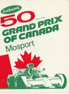 VINTAGE 1970'S LABATT'S 50 BEER GRAND PRIX OF CANADA MOSPORT DECAL ...