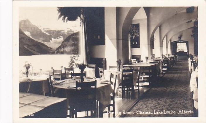 Canada Chateau Lake Louise Dining Room Real Photo