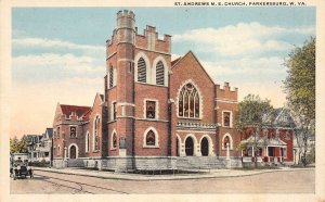 Parkersburg West Virginia 1920s Postcard St. Andrews M.E. Church