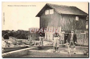 Old Postcard Pecheurs d & # 39huitres Marennes on Claires (trades TOP Oleron)