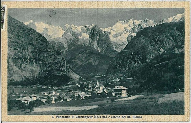 CARTOLINA d'Epoca AOSTA provincia - Courmayeur 1933