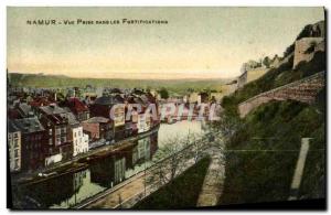 Old Postcard Namur View Taking In The Fortifications