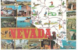 Greetings From Nevada.  Unused.  Busy card - fun.