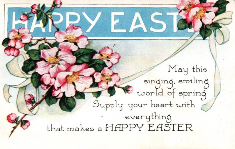 Happy Easter - a Whitney Made Postcard -  embossed - c1908