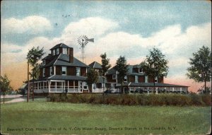 Brown's Station catskills NY Beaverkill Club House City Water Supply Postcard