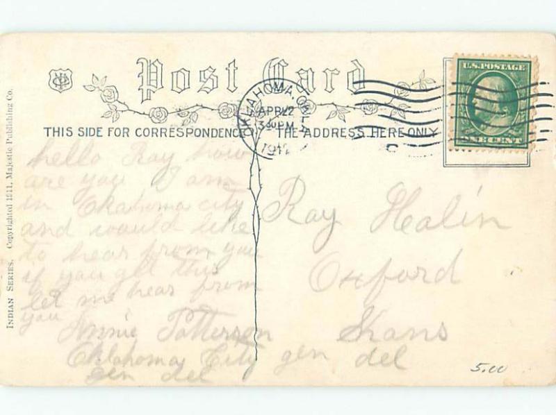 Pre-Linen CHILD DRESSED AS NATIVE INDIAN AC1710