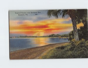 Postcard Tropical Sunset over Sarasota Bay, Sarasota, Florida