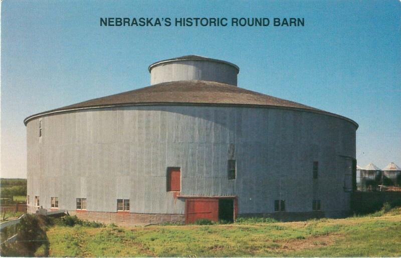 Nebraska's Historic Round Barn on Percy Rasser Farm Postcard