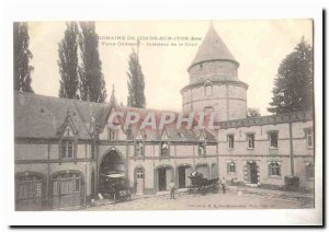 Field of Conde sur Iton Old Postcard Old castle interior court