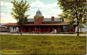 Postcard Railroad Station in Waterbury, Vermont~3085