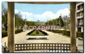 Aubagne Old Postcard Public Garden and gazebo