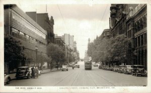 Australia Collins Street Looking East Melbourne RPPC 03.28