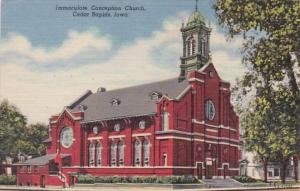 Iowa Cedar Rapids Immaculate Conception Church Curteich