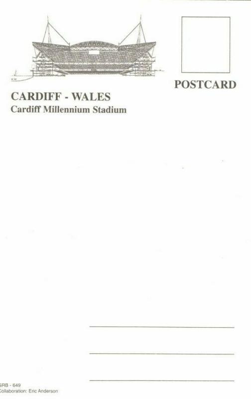 wales CARDIFF Millennium Stadium 1980s Stadium Postcard