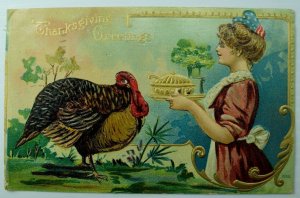 C.1910 Patriotic, Thanksgiving, Turkey, Postcard P76