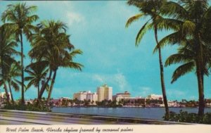 Florida West Palm Beach Skyline From Lake Worth