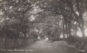 Love Lane Minster On Sea Kent Village Antique Real Photo Postcard