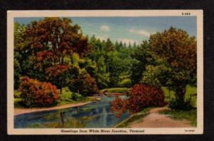 VT Greetings from WHITE RIVER JUNCTION VERMONT Postcard