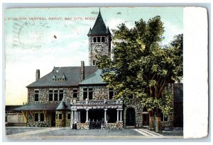 1907 Exterior View Michigan Central Depot Bay City Michigan MI Antique Postcard