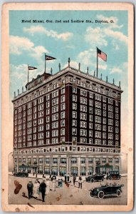 Dayton Ohio OH, 1922 Hotel Miami, Cor. 2nd and Ludlow Streets, Vintage Postcard