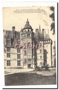 Old Postcard Chateau Meillant near Saint Amand Montrond The Lion courtyard an...