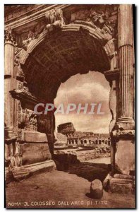 Old Postcard Dall Roma Colosseo Arco di Tito