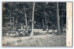 1907 Playground Scene in Pequot Park Groton Connecticut CT Hamden CT Postcard