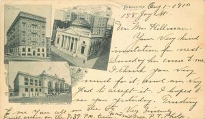 Albany New York 1910 Hotel Savings Bank New Station #17 Postcard 21-13939