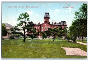 1910 Original Mail Building State University Lincoln Nebraska NE Posted Postcard